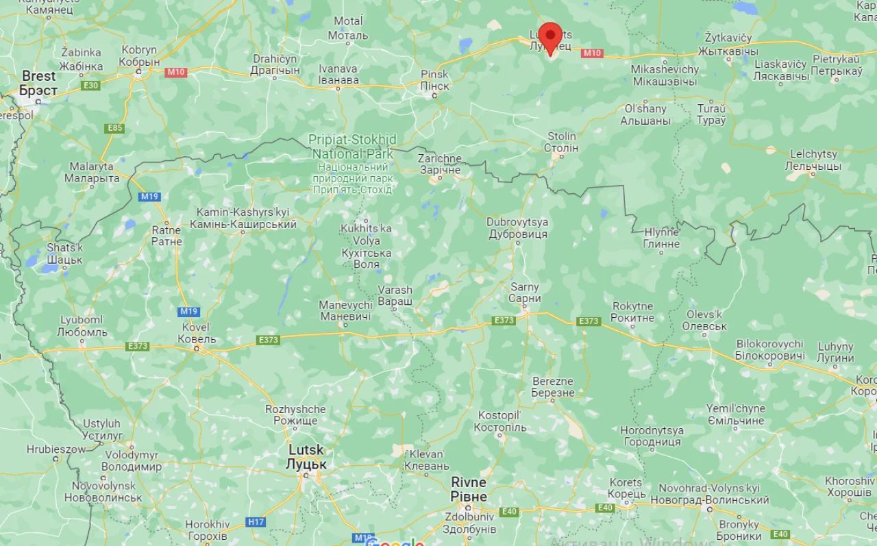 Лунінець розташований за 50 км від Рівненської області 