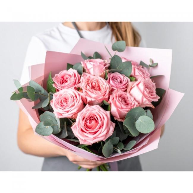 Букет 11 рожевих троянд «Неперевершена»